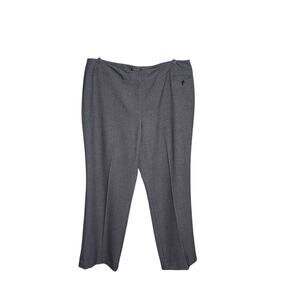 Atelier Luxe Straight Leg Dress Pants Gray Size 18W Stretch High Rise Career